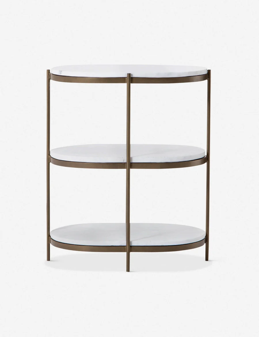 Nightstand - Blending vintage-inspired charm with modern luxury, this three-tiered nightstand brings a refined edge to your bedroom