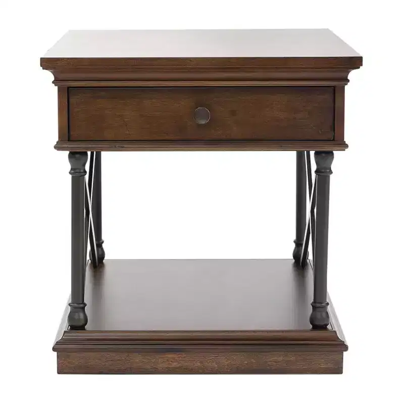 Tribeca Drawer End Table in Cordovian Brown