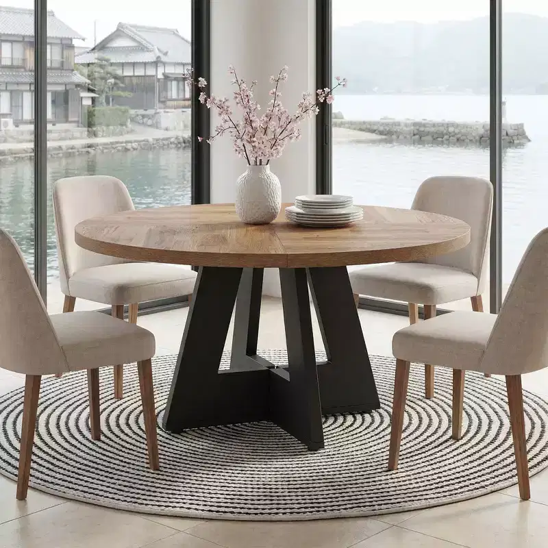 63 Farmhouse Dining Table, Easy Assembly & Multi-Use Home Workstation