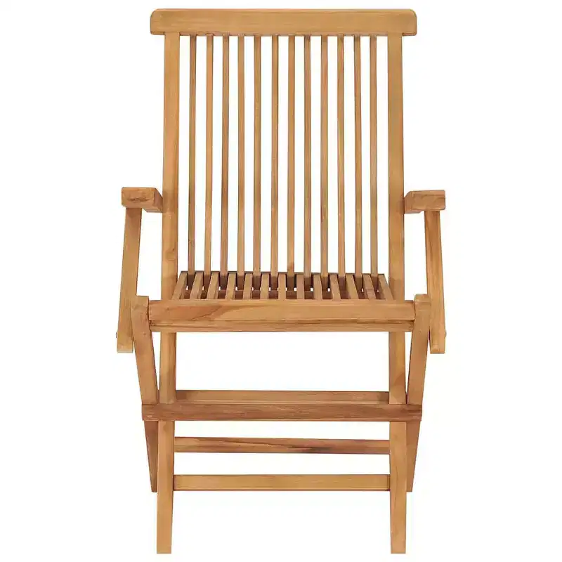 vidaXL Garden Chair Set of 6 Teak Solid teak wood Standard Foldable