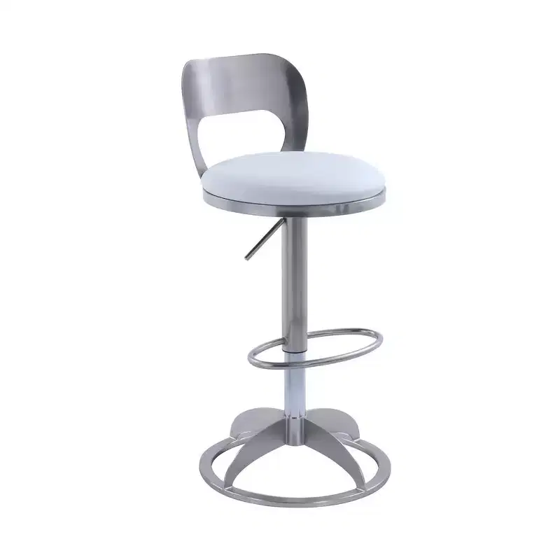 Chintaly Imports,Oval Metal-Back Adjustable Height Stool