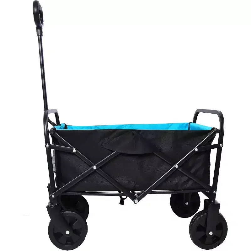 Foldable Garden Shopping & Beach Cart, Metal Material,for Outdoor Use