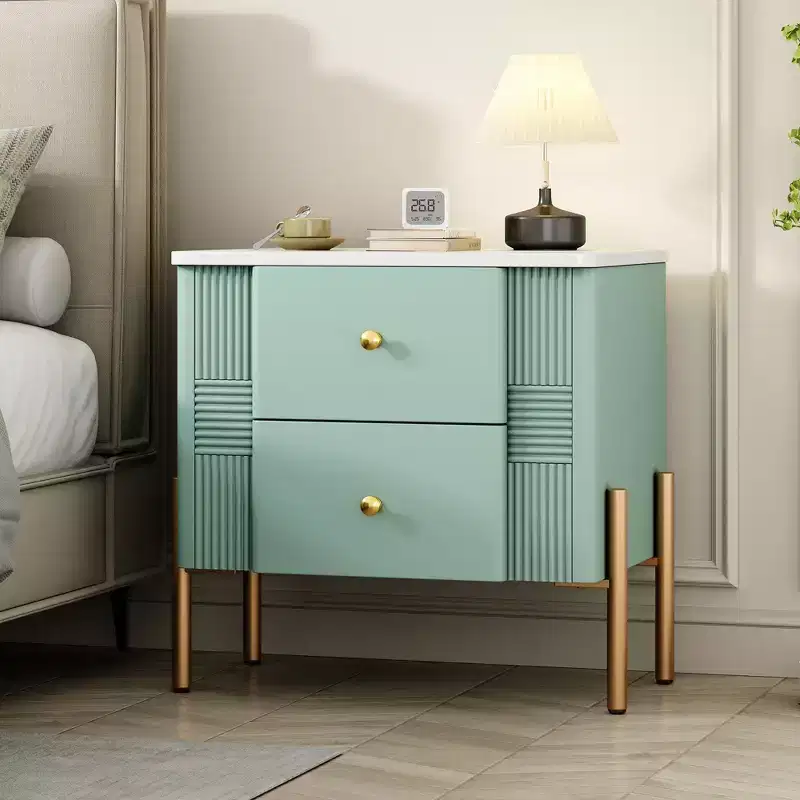 Christopher Knight Home Eilidh Modern Wood and Metal Nightstand with 2 Drawers