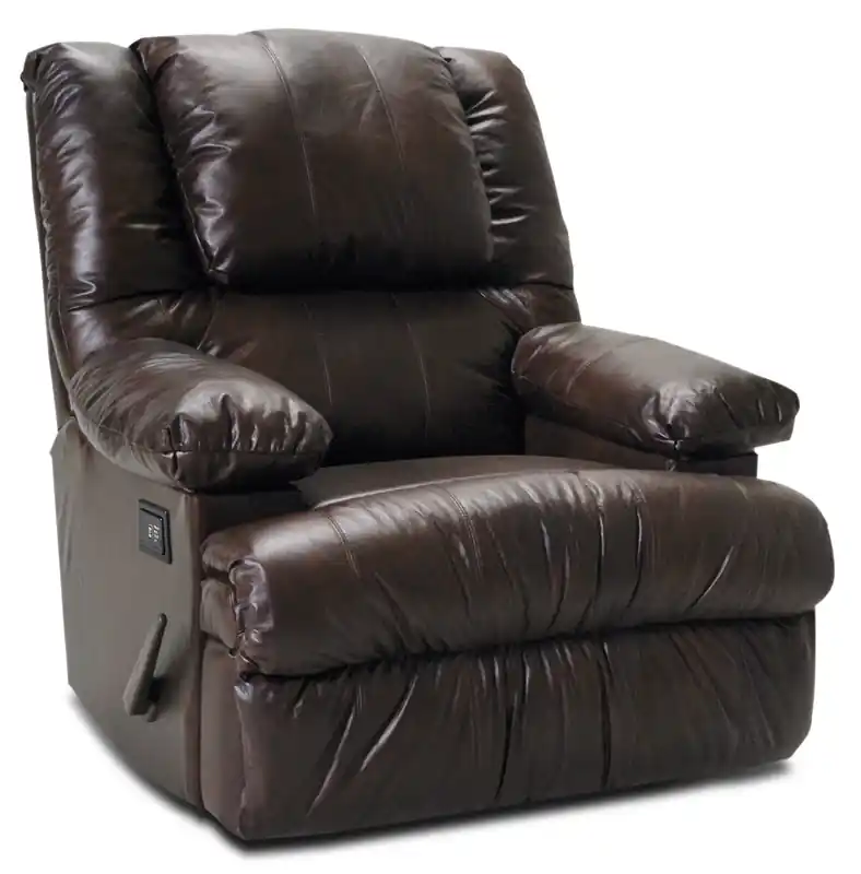 Recliner 5598 Genuine Leather Massage Recliner with Storage Arms