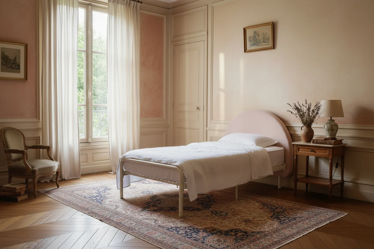 Pink Arch Headboard Single Bed