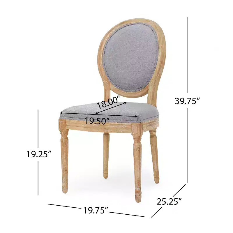 GDFStudio Newman Traditional Upholstered Rubberwood Dining Chairs (Set of 4)