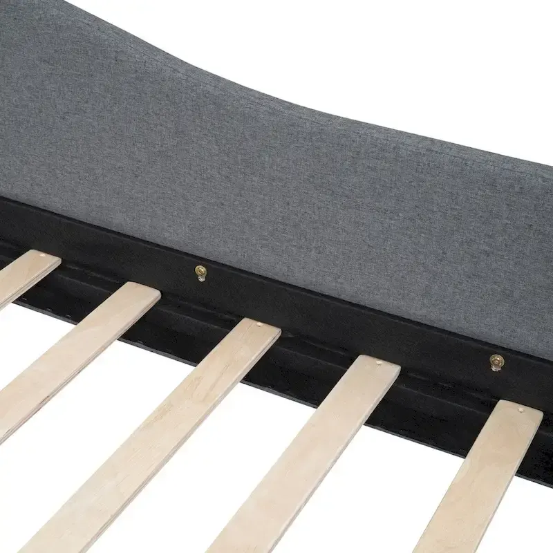 L-Shaped Semi-Enclosed Daybed with Solid Wood Legs