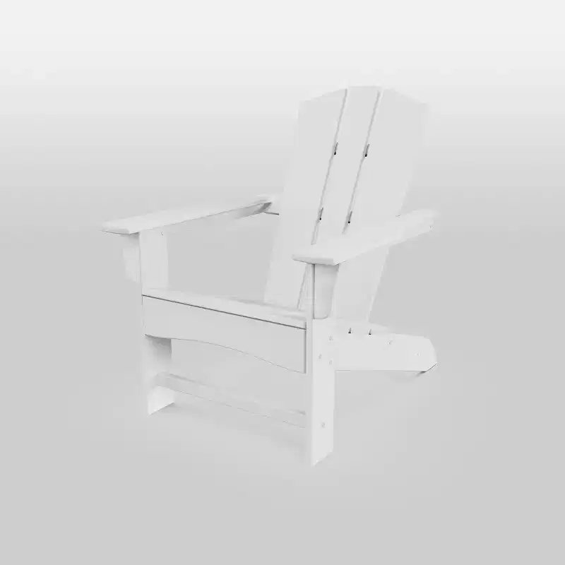 POLYWOOD Shawboro Outdoor Adirondack Patio Accent Chair White