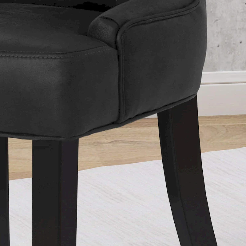 Hayden Traditional Microfiber Dining Chairs (Set of 2)