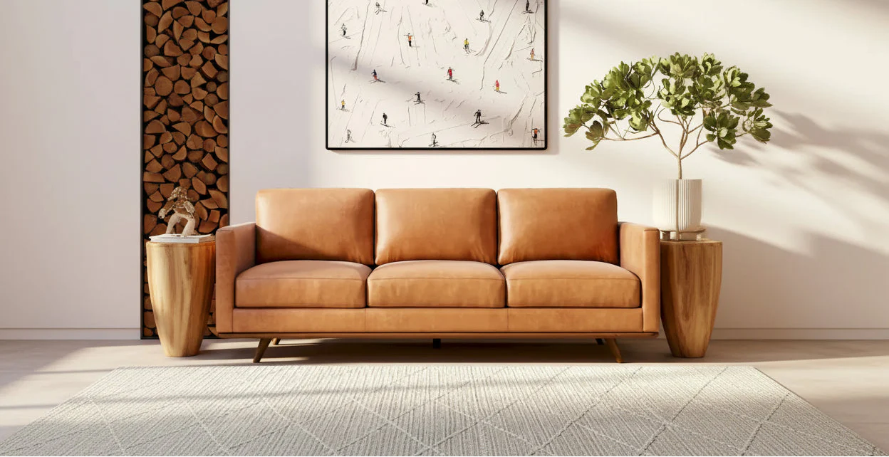 85 Sofa - Full Grain Genuine Italian Leather