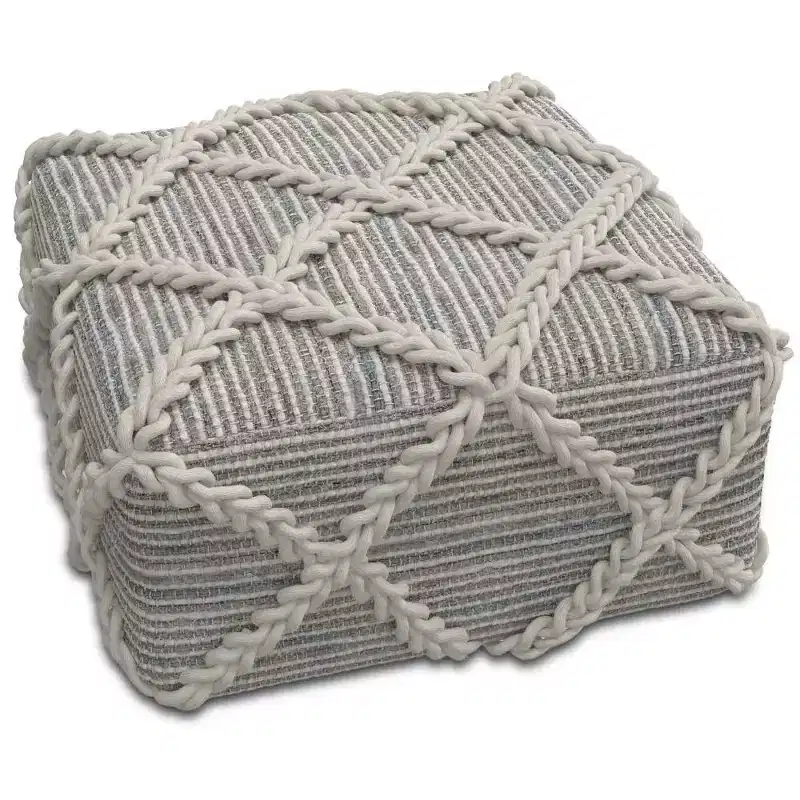 Woodley Square Pouf - WyndenHall