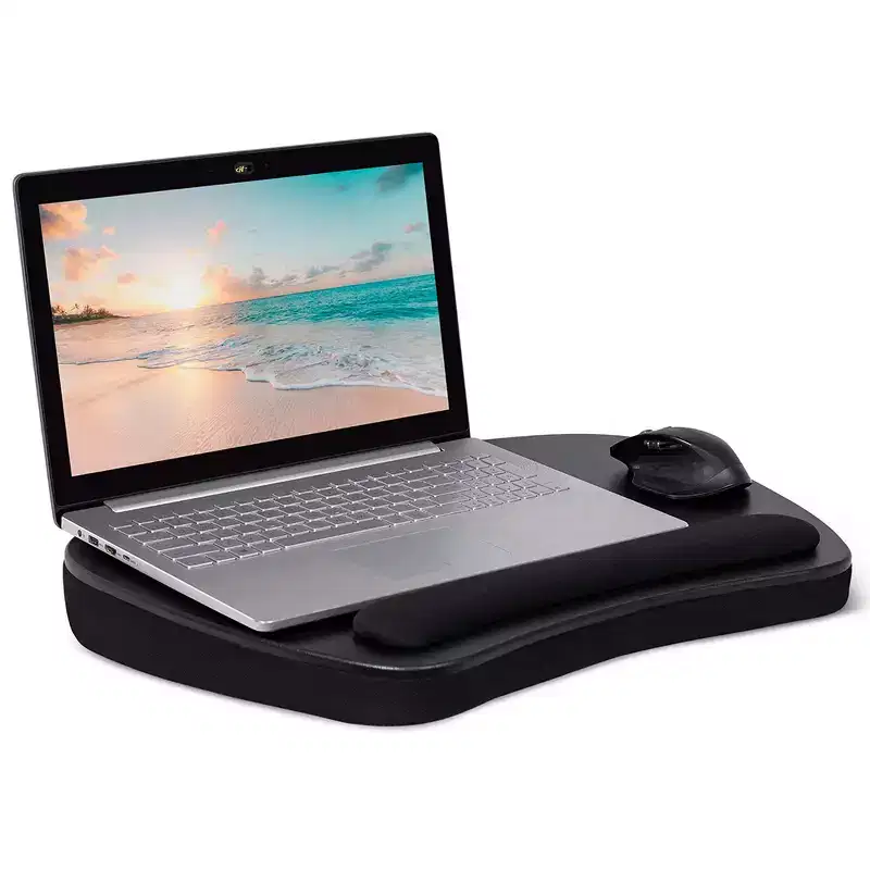 Oversized Memory Foam Lap Desk with Wrist Rest - Matte Black