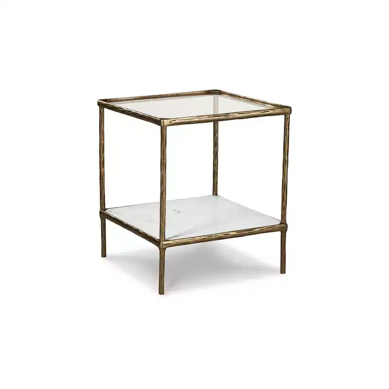 Casual Accent Table | Antique Brass Finish