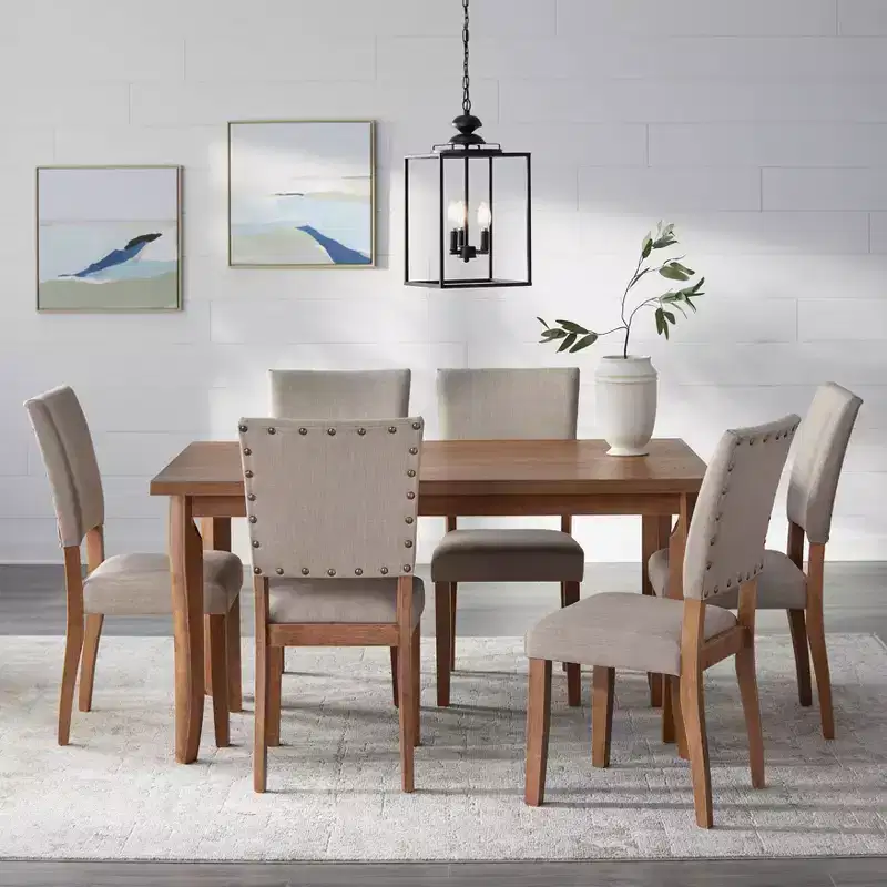 Rectangular Dining Table Driftwood Brown