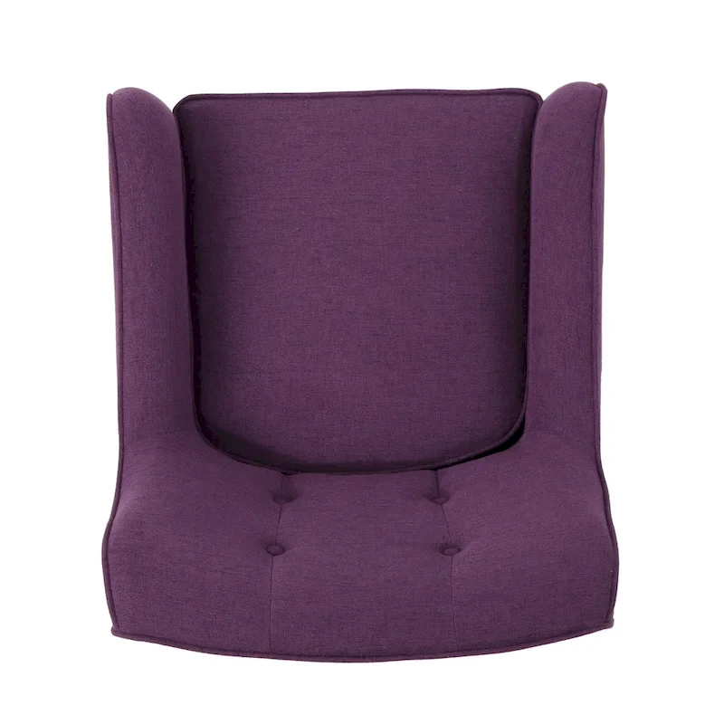 Upholstered Button-Tufted Accent Chair with Iron Hairpin Legs