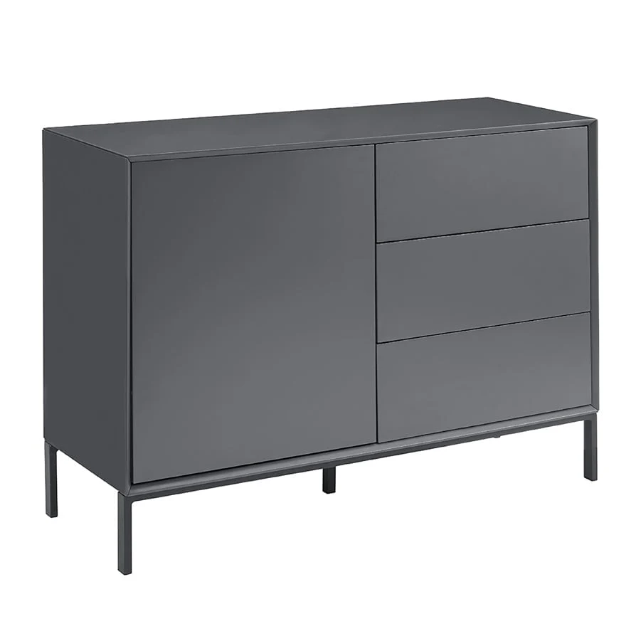 Contemporary Charcoal Sideboard with Drawers for Living Room