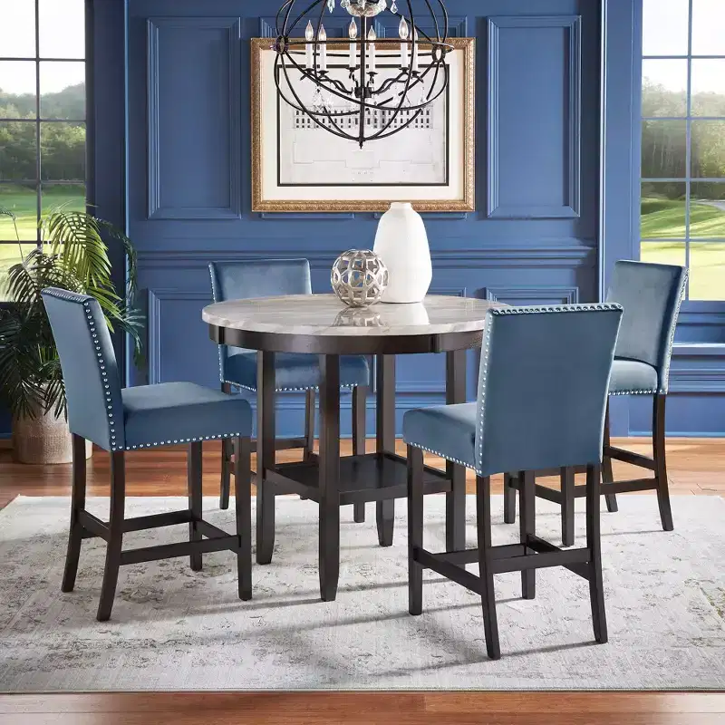Banforth Dining Set - 5-Piece - Blue - iNSPIRE Q