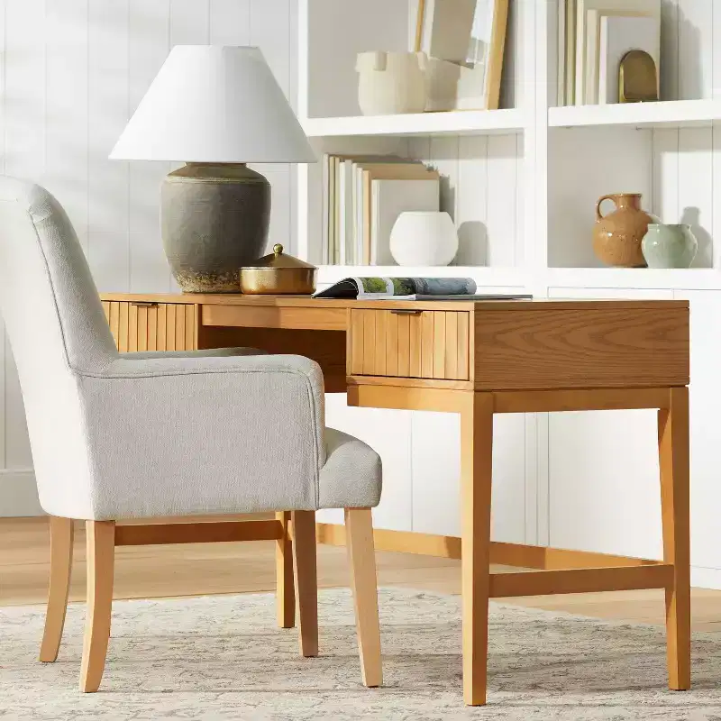 Thousand Oaks Wood Scalloped Desk - Threshold designed with Studio McGee
