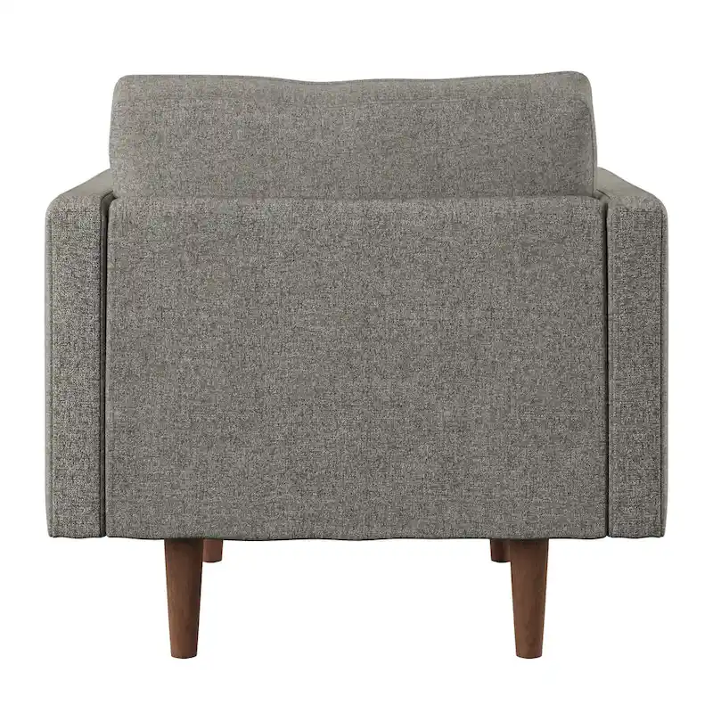 Mid-Century Tapered Leg Armchair with Roll Pillows