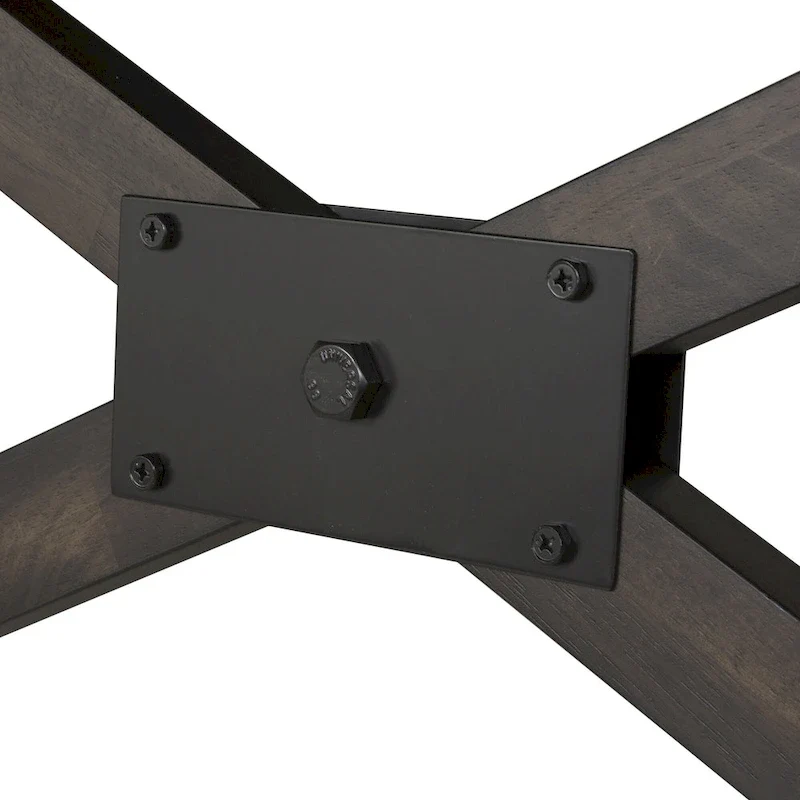 Double Bridge Dark Chestnut Optional 6 Piece Trestle Table Set
