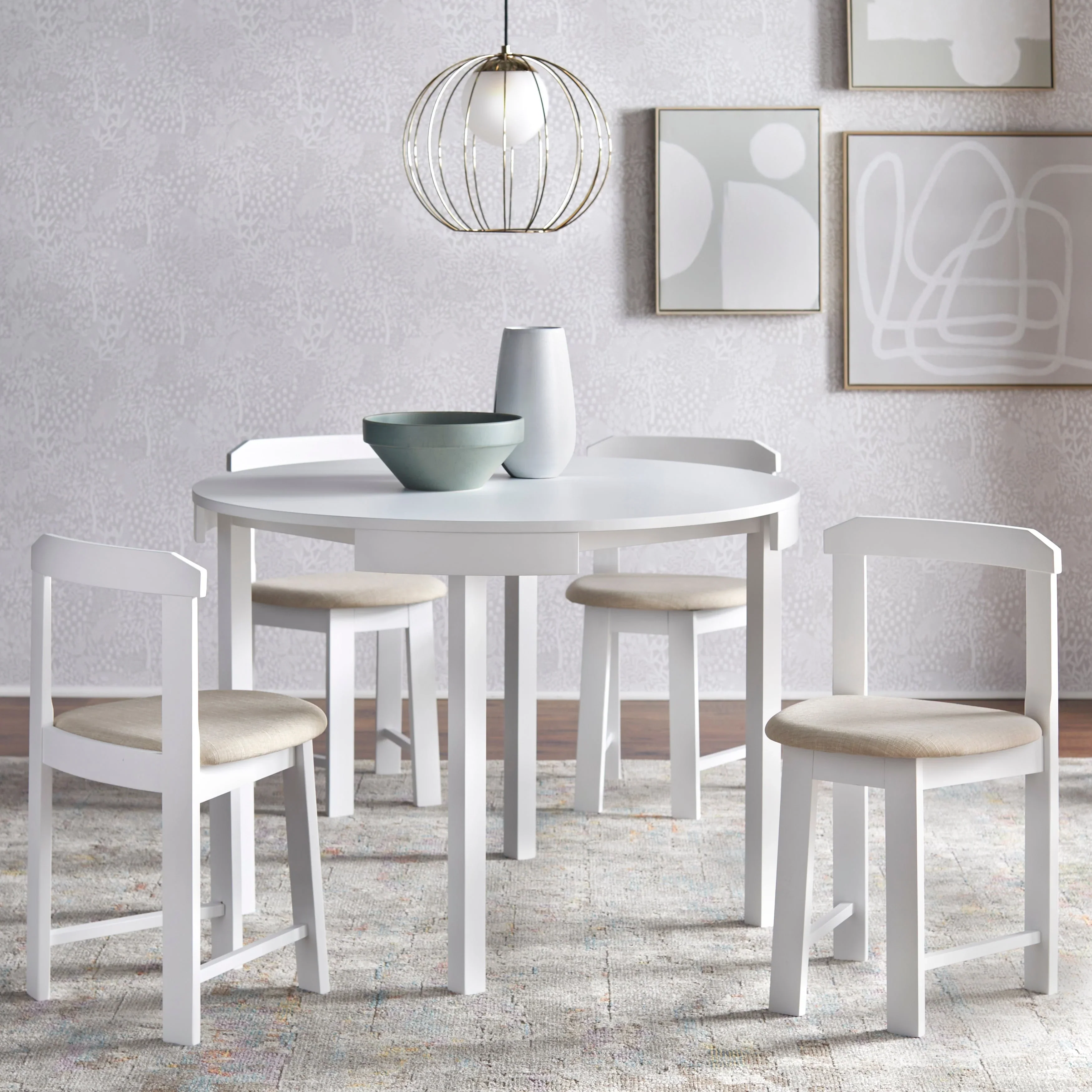 Harrisburg Tobey 5-piece Compact Round Dining Set