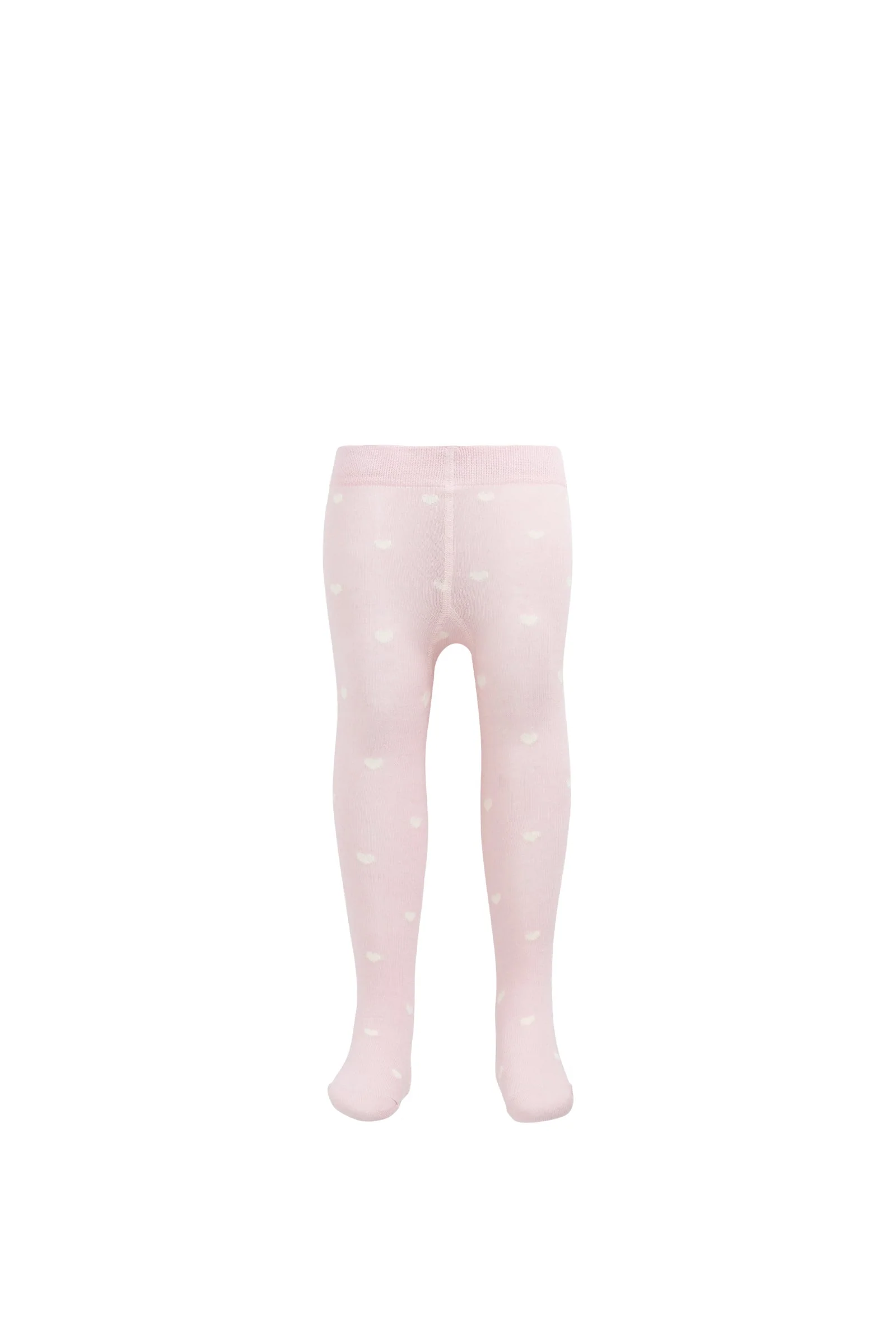 Cozy Pink White Heart Print Cotton Polyester Tight with Comfortable Stretch for Baby & Toddler Everyday Wear