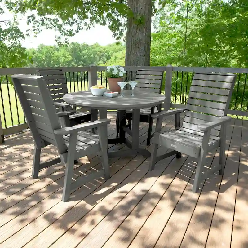 Weatherly 5-piece Outdoor Dining Set - 48 Round Table, Dining-height