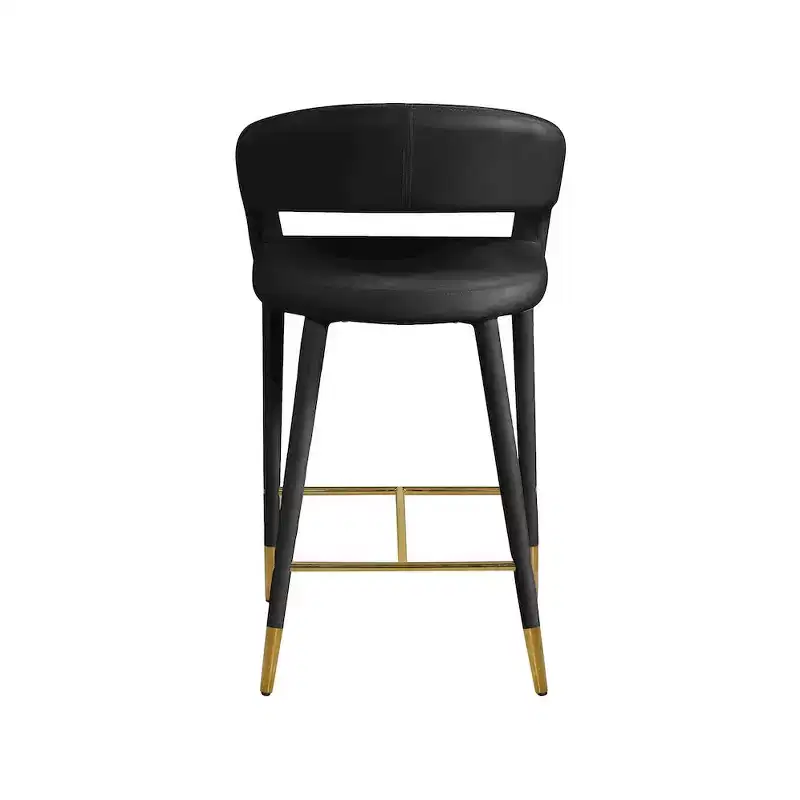 Meridian Furniture,Destiny Black Velvet Stool