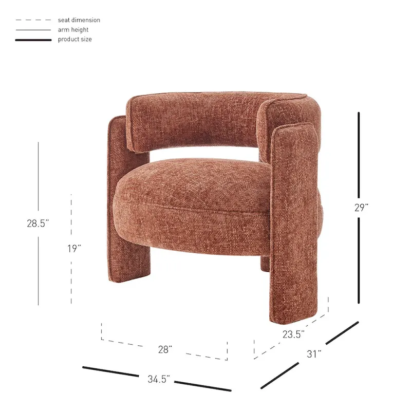 Rebecca Fabric Accent Arm Chair