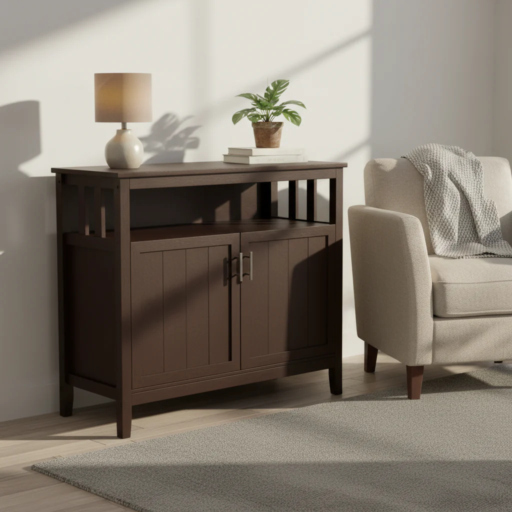 Kitchen Storage Sideboard And Buffet Server Cabinet Brown