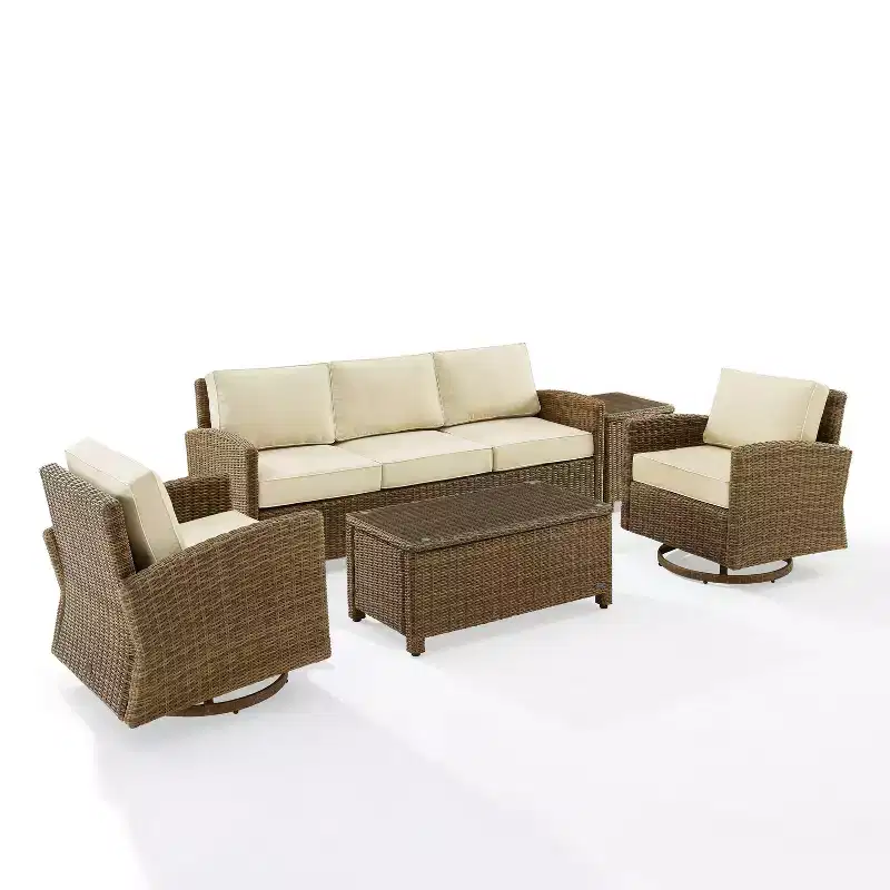 Crosley 5pc Bradenton Steel Outdoor Patio Conversation Furniture Set
