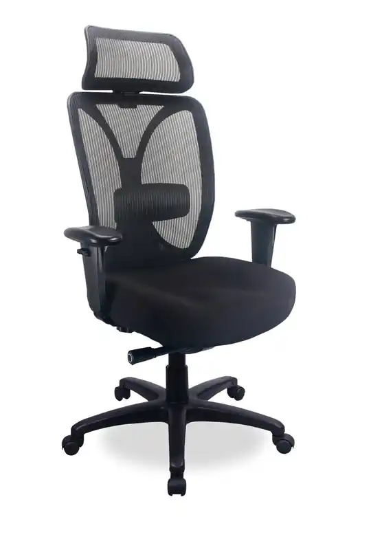 28.5 Office Chair - Black with Mesh Back
