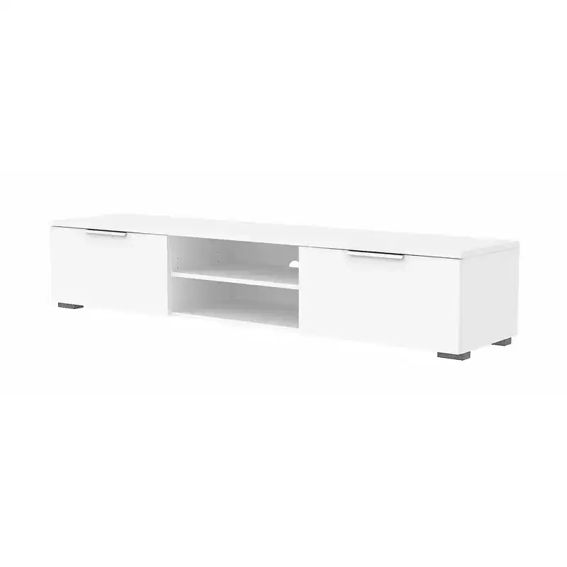Tvilum, Match 2 Drawer 2 Shelf TV Stand, White High Gloss
