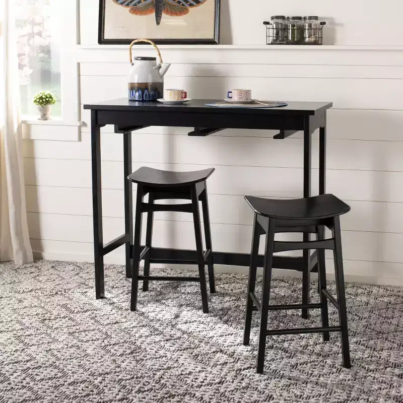 Colbie 3-Piece Counter Height Pub Set - Rubberwood, White Oak