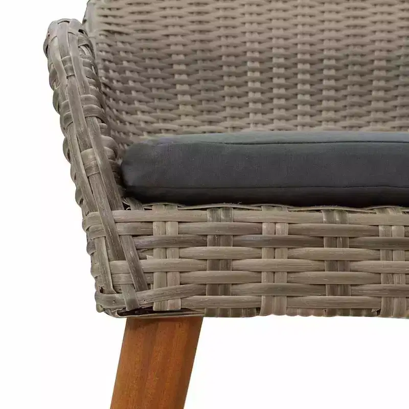 vidaXL Garden Chair 2 pcs 62.5 x 55 x 82 cm Poly Rattan