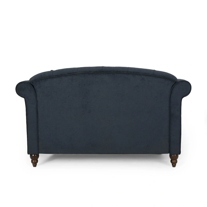 66 Upholstered Loveseat Chaise Lounge Chair with Birch Legs