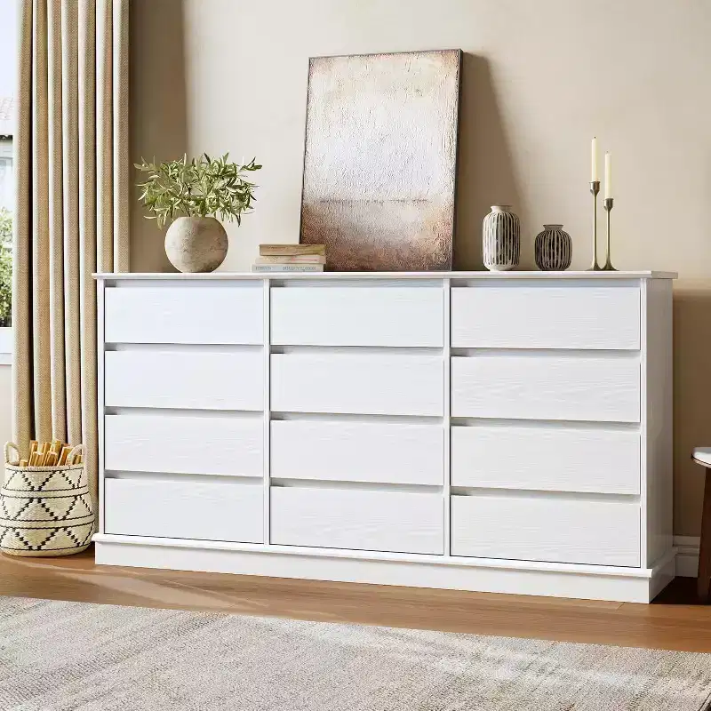 9/12 drawer chest of drawers for bedroom,chest of drawers with Deep drawers,Large chest of drawers for closet with Wide Top,Wooden chest of drawers
