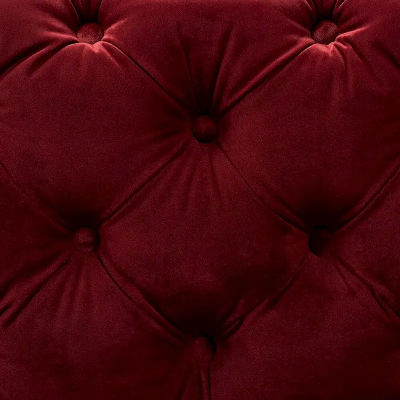 Glam Velvet Ottoman with Gold Legs