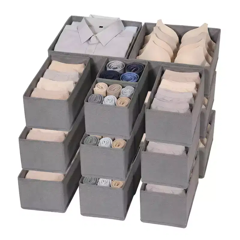 Drawer Organizer Clothes, Dresser Bins for Baby Clothes, Underwear, Bra & Sock, Foldable Fabric