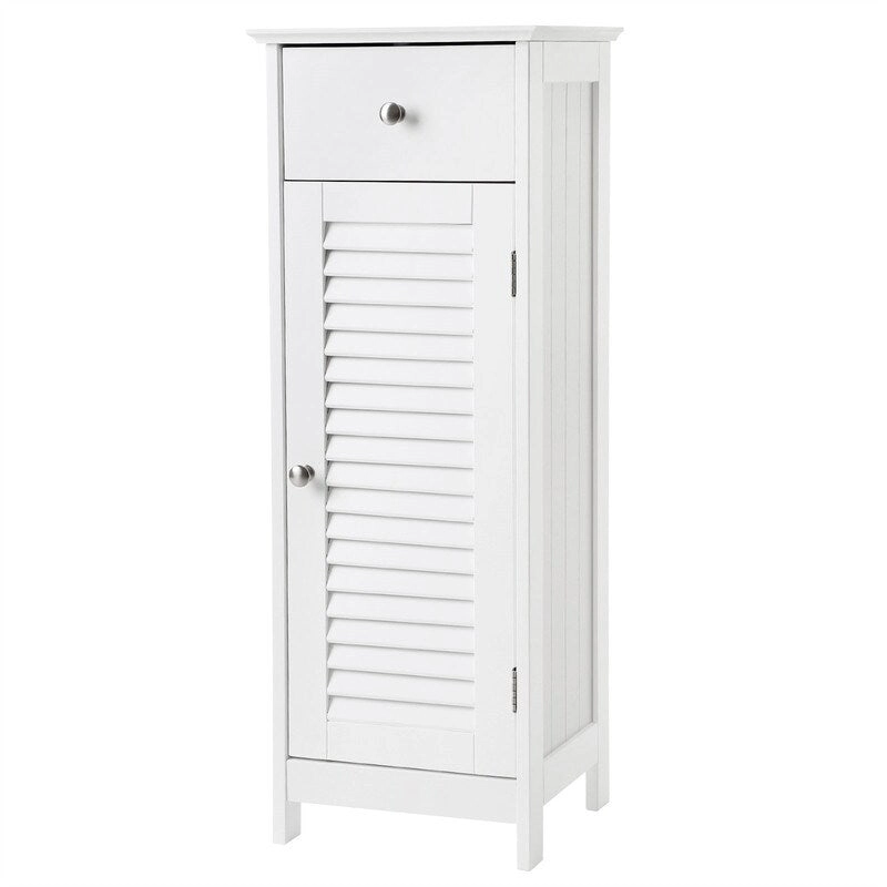 Bathroom Floor Cabinet Storage Organizer Set - 11.8D x 12.6W x 34.3H
