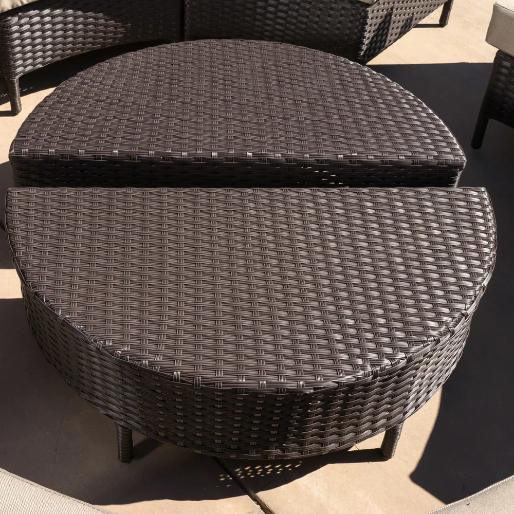 Newton All-Weather Wicker Sectional Sofa Set by Christopher Knight Home
