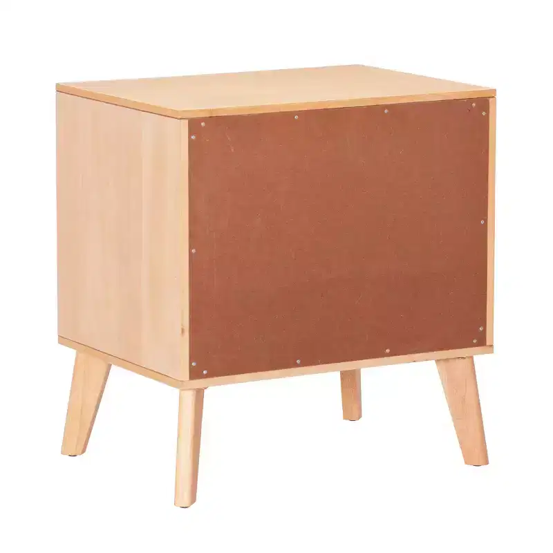 Linon Reid 2 Drawer Nightstand Natural
