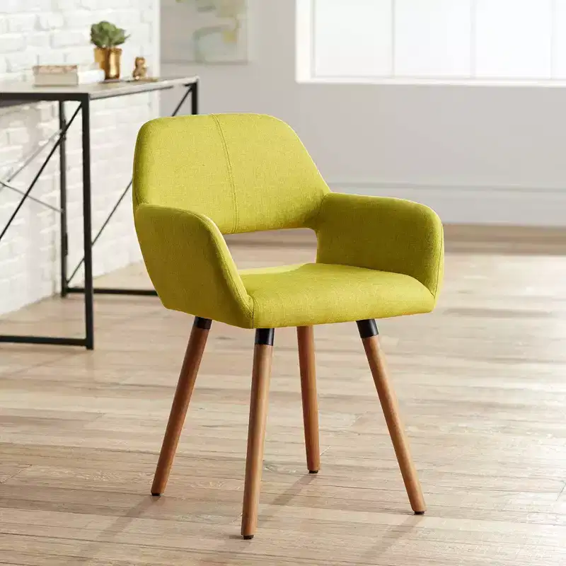 Nelson Green Fabric Mid-Century Modern Dining Chair