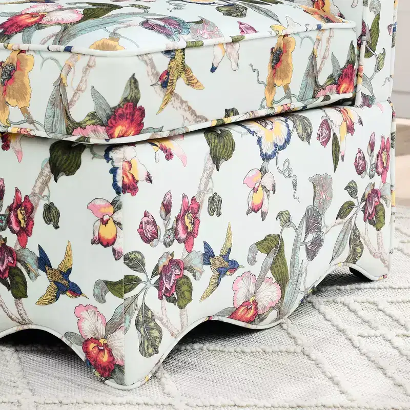Flannel Single Dining Chair with Soft Cushion, Backrest & Matching Waist Pillow – No Armrests