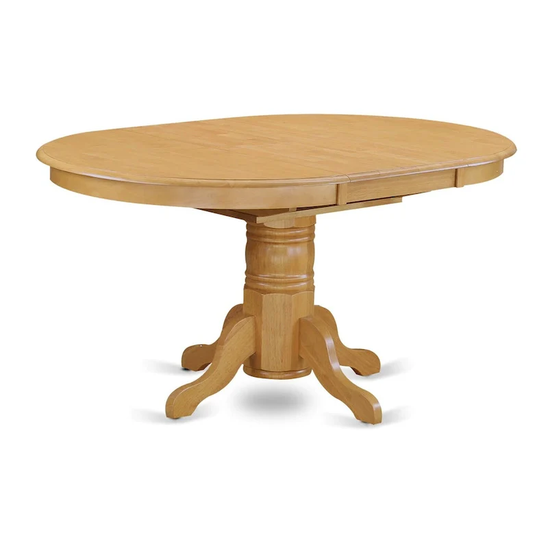Oval Kitchen Table and 4 Dining Chairs, 42x60 Inch, Oak