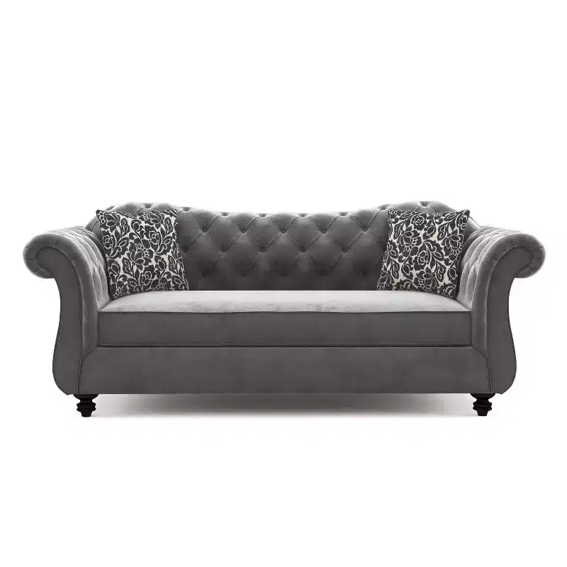 Brushwood Button Tufted Sofa - HOMES: Inside + Out