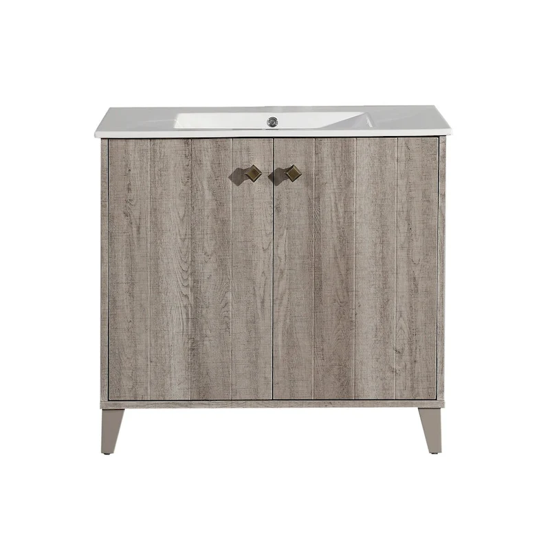 Pur 16.5 Square Wall-Mount Bathroom Sink - Brown
