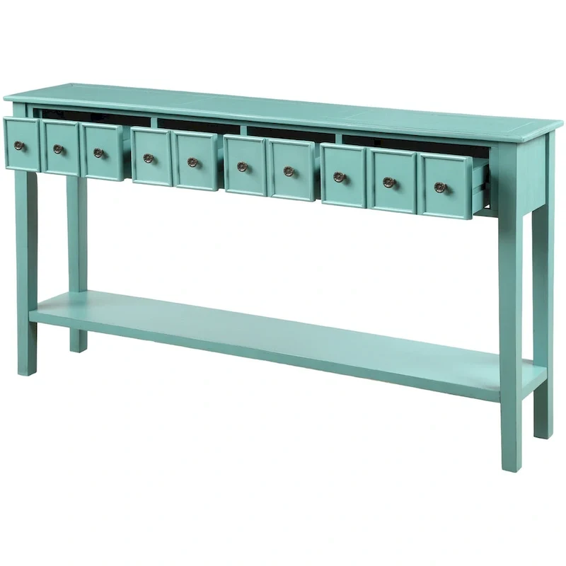 Harper & Bright Designs Rustic 4-drawers Long Entryway Console Table