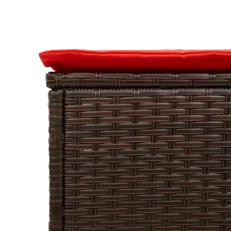 vidaXL Patio Sun Lounger PE rattan Single Multi-Position Backrest