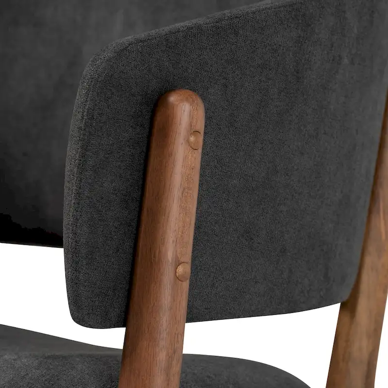 Baron Mid-Century Modern 2-Piece Living Room Accent Chair Set